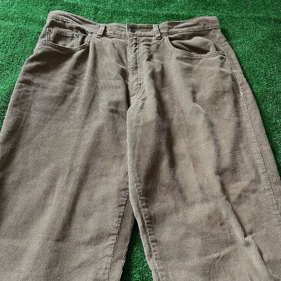 St. John's Bay Men's Straight Leg Easy Fit Brown Y2K Corduroy  Pants Size 36 - Picture 5 of 11